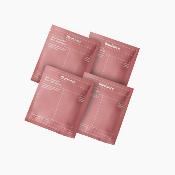 Biodance Bio-Collagen Real Deep Mask – Pack of 4 Korean Anti-Aging Sheet Masks